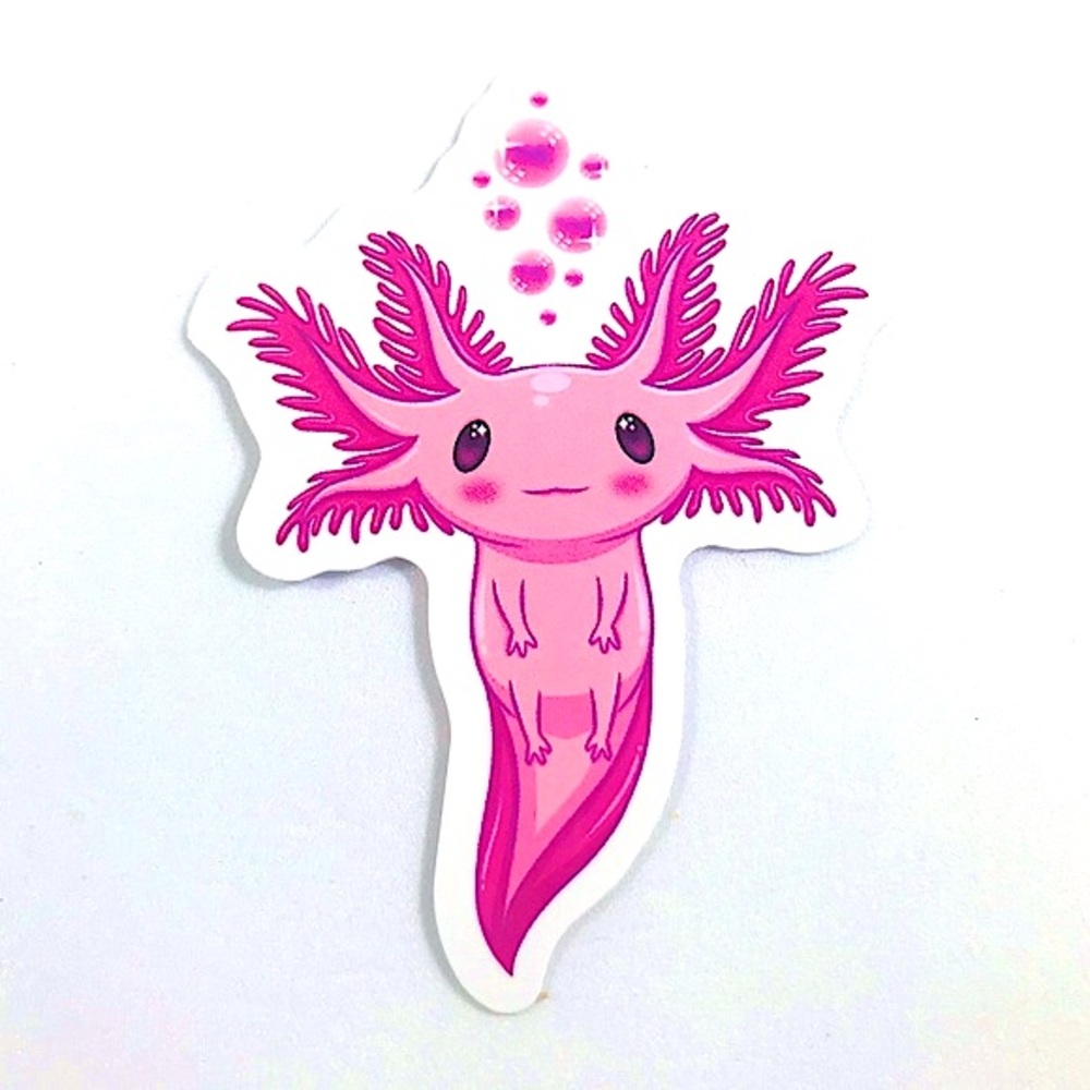 Mystic Axolotl Crazy Trending WaterProof Single Decor Accent Sticker
